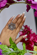 Aangan Free Sized - Adjustable, Bohemian Oxidised Ring
