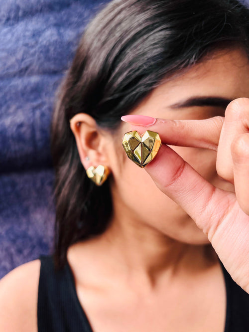 Abstract Heart Studs