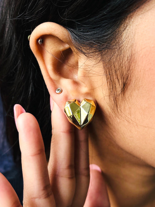 Abstract Heart Studs