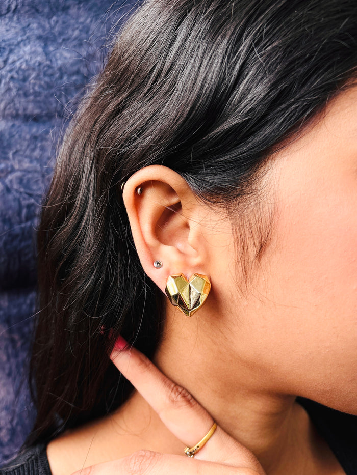 Abstract Heart Studs
