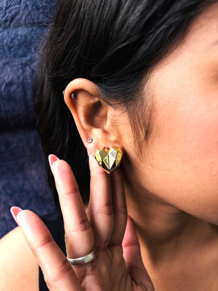Abstract Heart Studs
