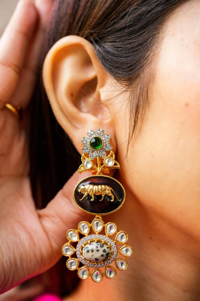 Achinthya Gold Plated Fusion Earrings