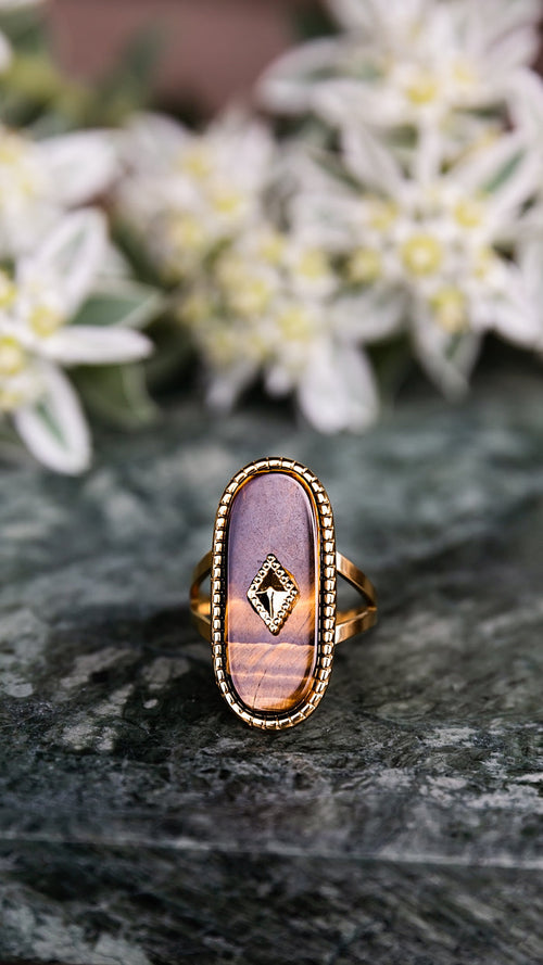Adjustable Stone Statement Ring