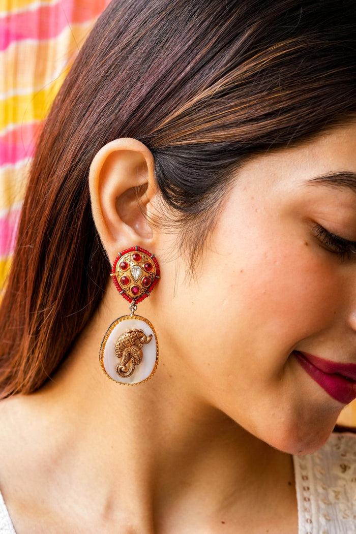 Agni Gold Plated Fusion Earrings