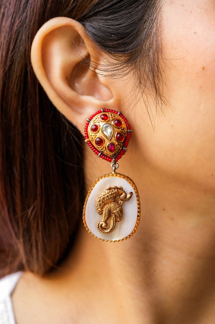 Agni Gold Plated Fusion Earrings