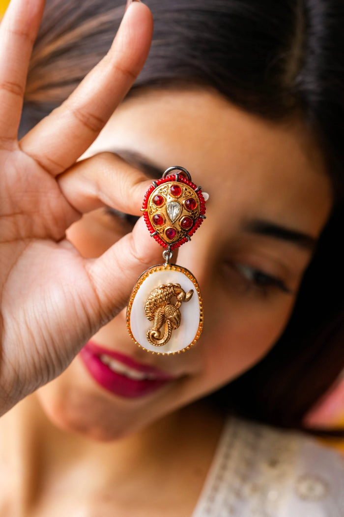 Agni Gold Plated Fusion Earrings