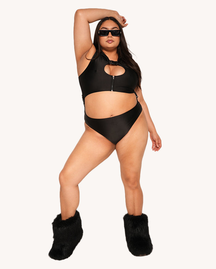 All Nighter Hooded Buckle Bodysuit