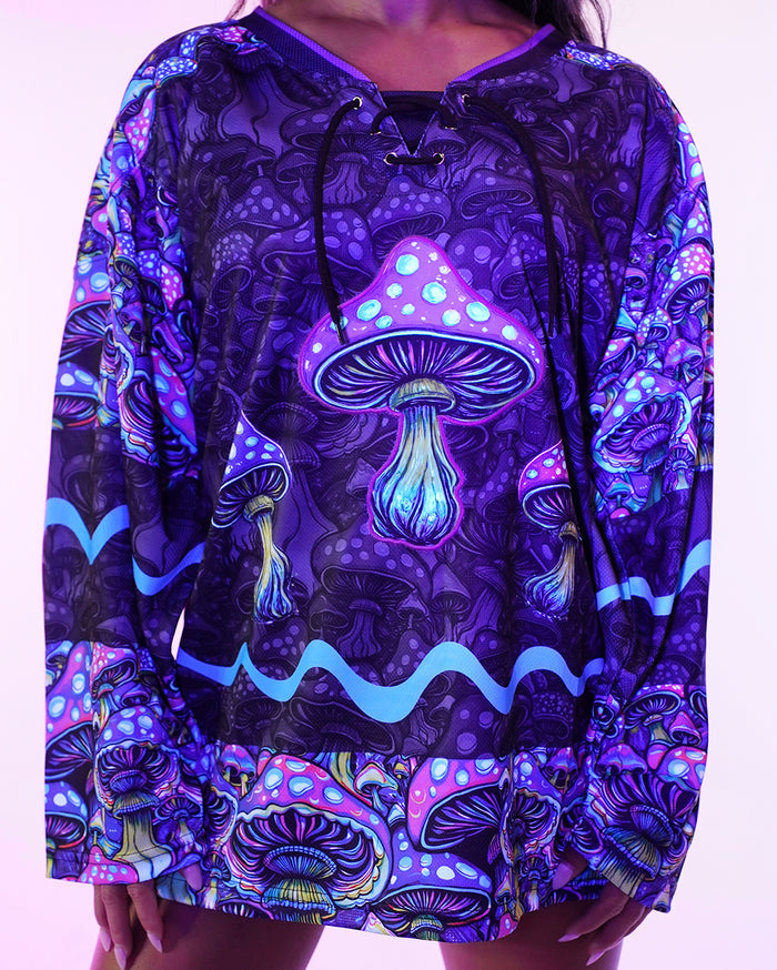 All These Shroomies UV Reactive Hockey Jersey