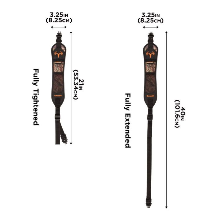Allen Hypa-Lite Bruiser Padded Sling with Sling Swivel Nylon Mossy Oak Break-Up Country 40"