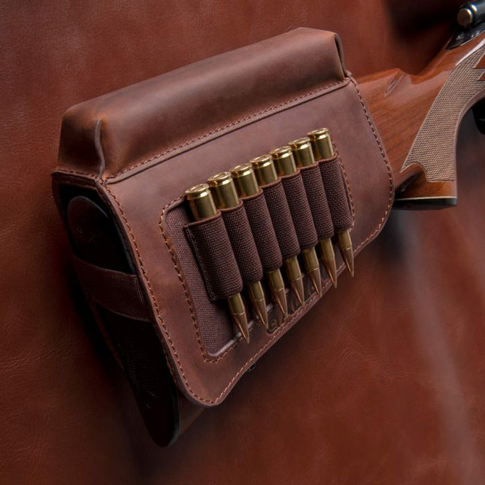 Allen Westcliff Cartridge Carrier 223 Remington, 300 Winchester Magnum 7 Rounds Full Grain Leather Brown
