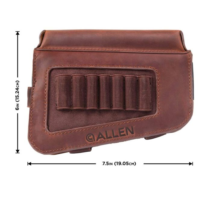 Allen Westcliff Cartridge Carrier 223 Remington, 300 Winchester Magnum 7 Rounds Full Grain Leather Brown
