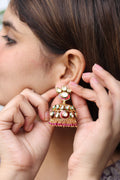 Amaara Gold Plated Kundan Jhumka Earrings