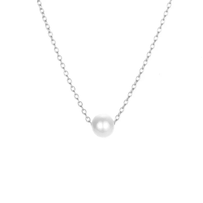 Amanda Dainty Pearl Necklace  | Final Sale