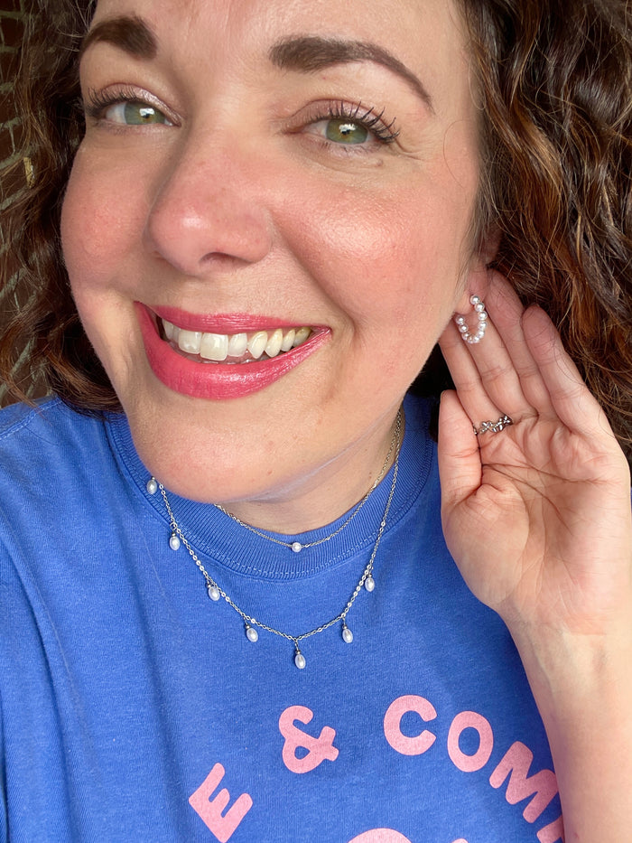 Amanda Dainty Pearl Necklace  | Final Sale