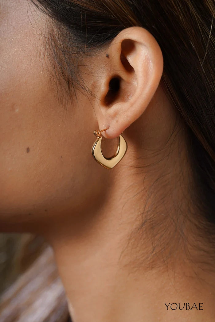 Anaya Hoops, Anti-Tarnish Steel Earrings
