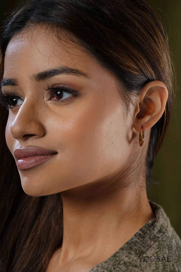 Anaya Hoops, Anti-Tarnish Steel Earrings