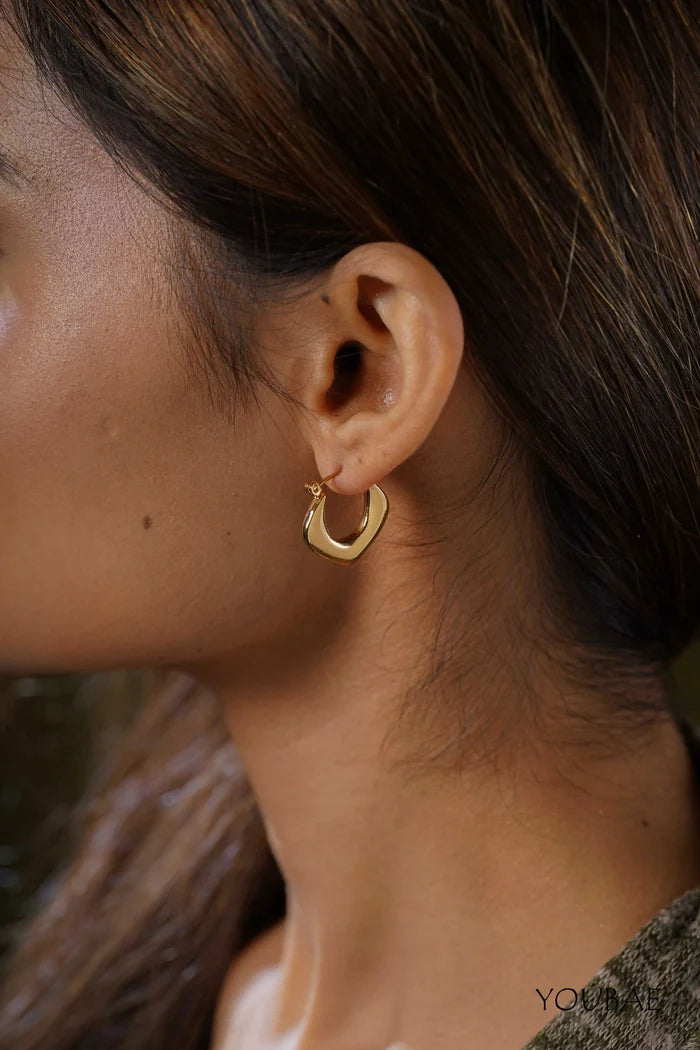 Anaya Hoops, Anti-Tarnish Steel Earrings