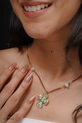 Aqua Cross Anti Tarnish Neckpiece