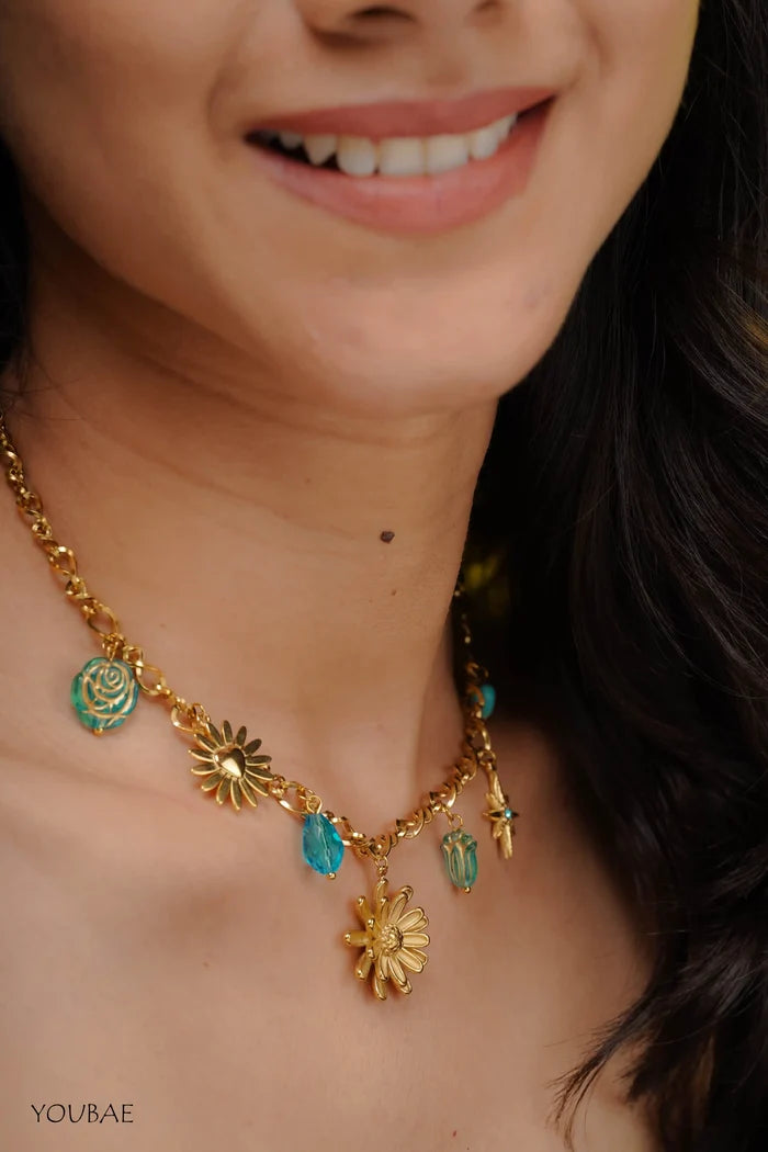 Aqua Flora Anti Tarnish Neckpiece