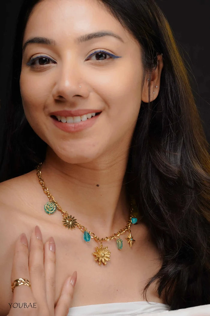 Aqua Flora Anti Tarnish Neckpiece