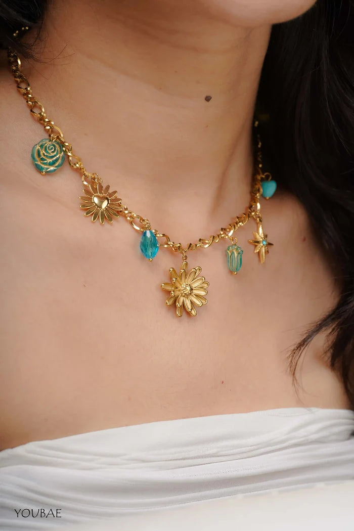 Aqua Flora Anti Tarnish Neckpiece