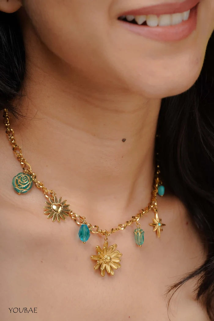 Aqua Flora Anti Tarnish Neckpiece