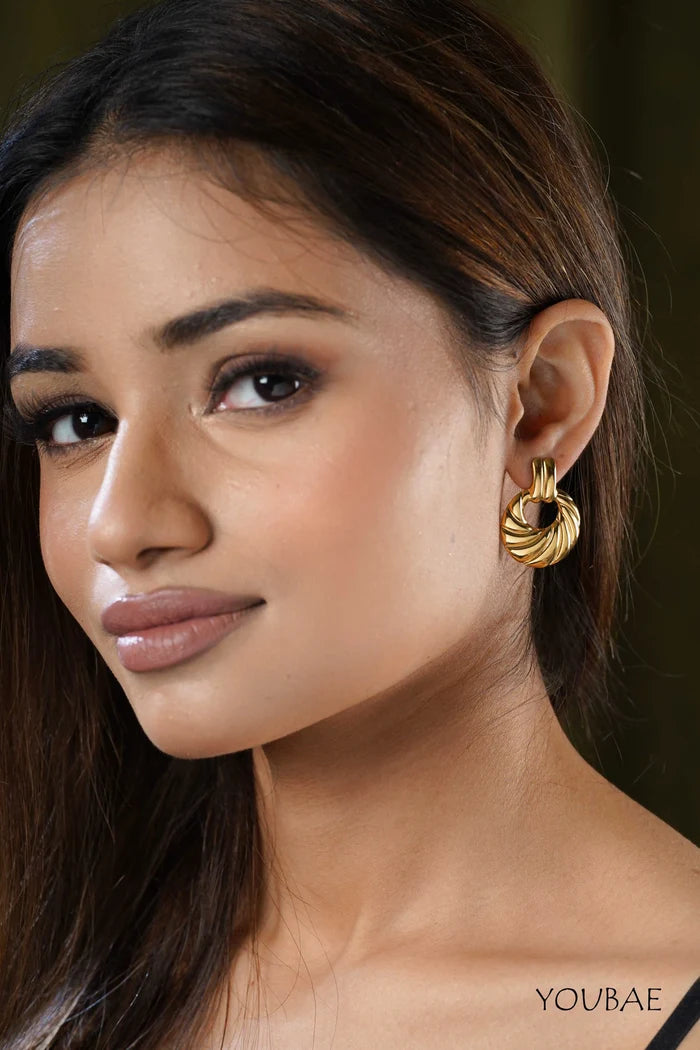 Aria Studs, Anti-Tarnish Steel Earrings