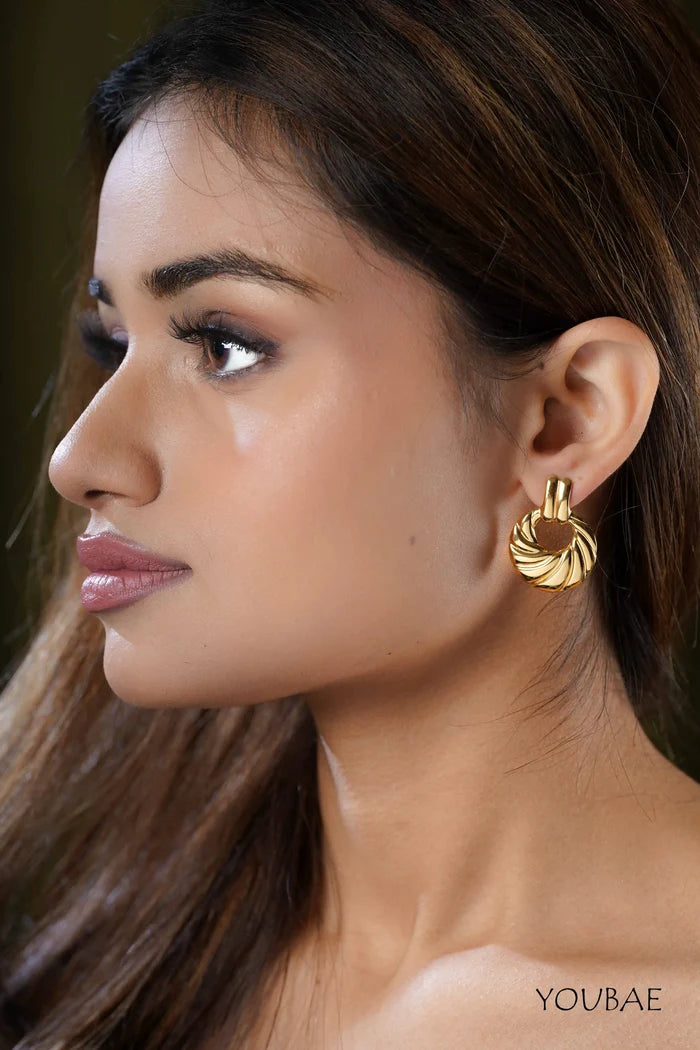Aria Studs, Anti-Tarnish Steel Earrings