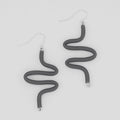 Artistic Rubber Tubing Naya Earrings Gray - Sylca Designs - Chunky Jewelry