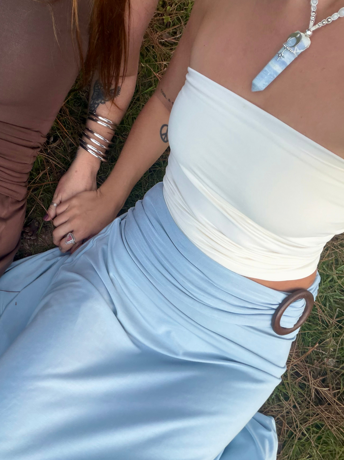 Bamboo Belt with Buckle - Topaz