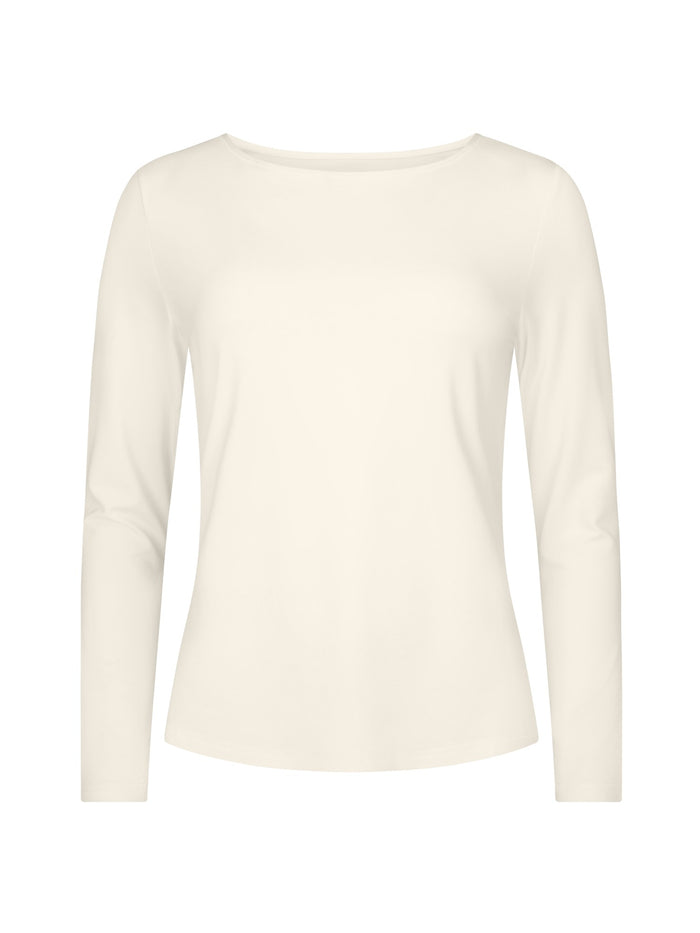 White long-sleeve shirt on a white background