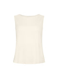 Bamboo Boat Neck Singlet - Cream