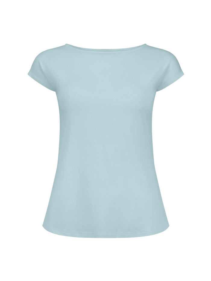 Light blue t-shirt on a white background