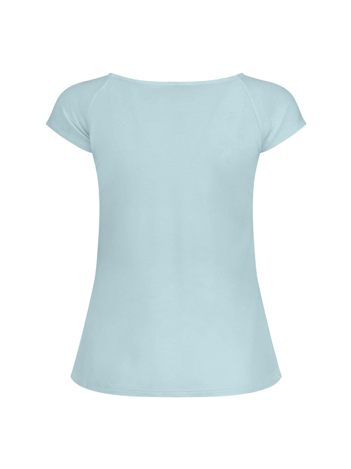 Light blue t-shirt on a white background
