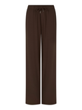 Cocoa brown wide-leg men's pants with drawstring and elasticised waist, mens bamboo clothing