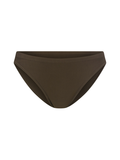 Brown bikini bottom on a white background