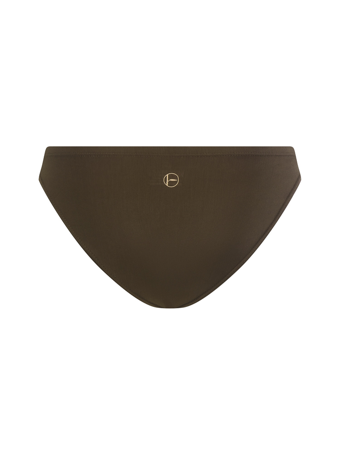 Bamboo cocoa brown bikini bottom on a white background