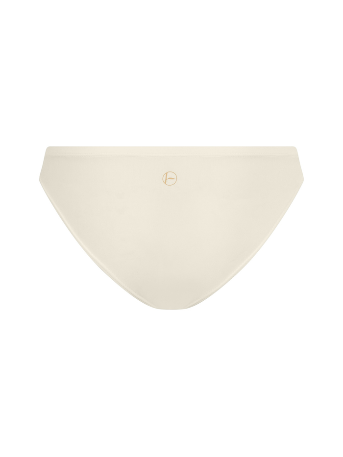 Bamboo cream bikini bottom on a white background