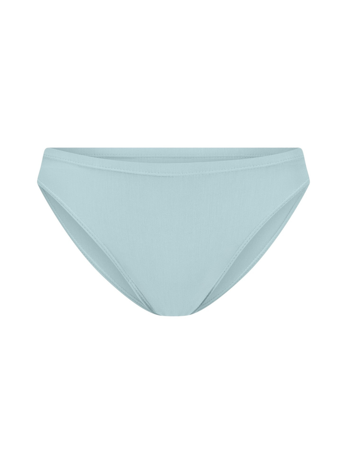 Bamboo topaz blue bikini bottom on a white background