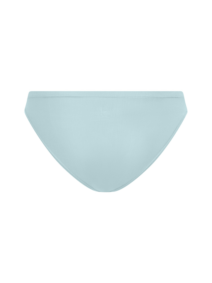 Bamboo topaz blue bikini bottom on a white background