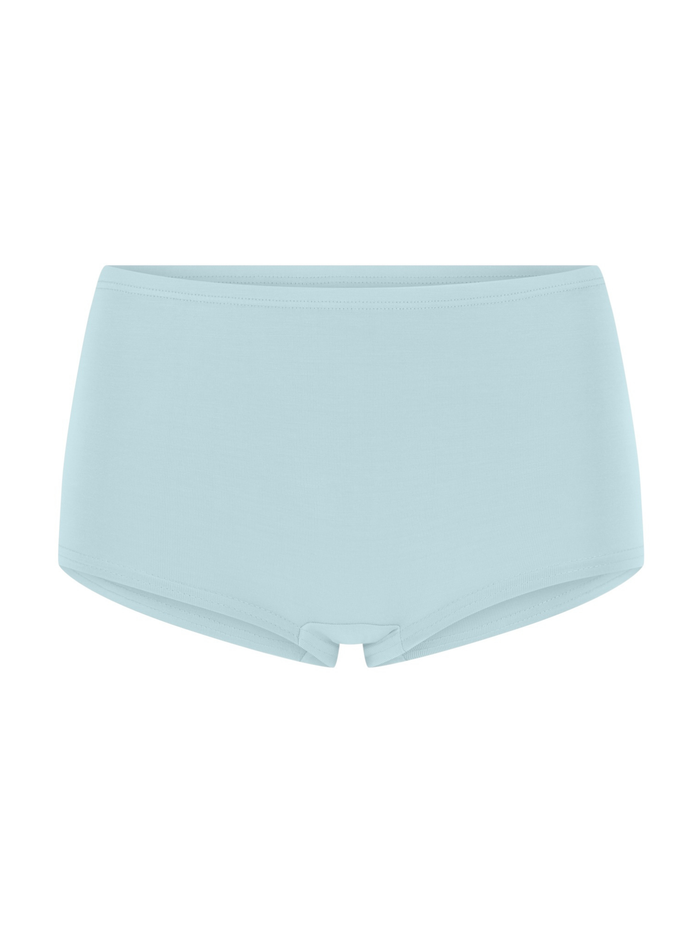 Topaz blue bamboo boyleg women's underpants on a white background