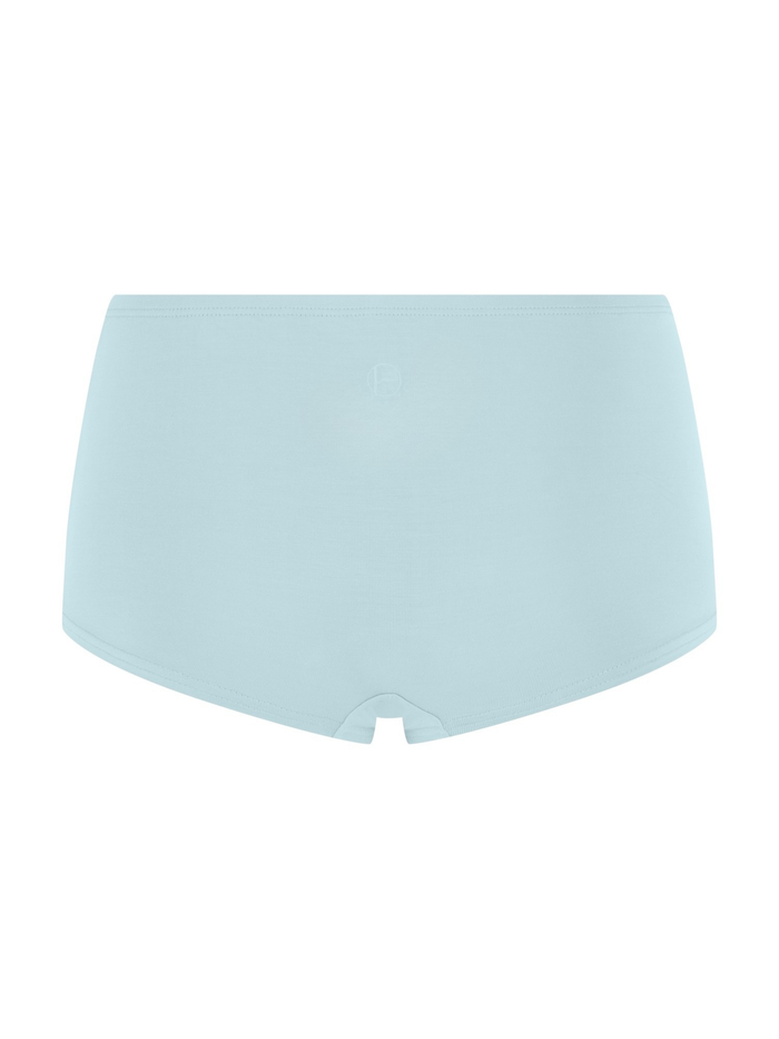 Topaz blue bamboo boyleg women's underpants on a white background