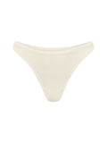 Bamboo cream classic thong g-string underpants on a white background