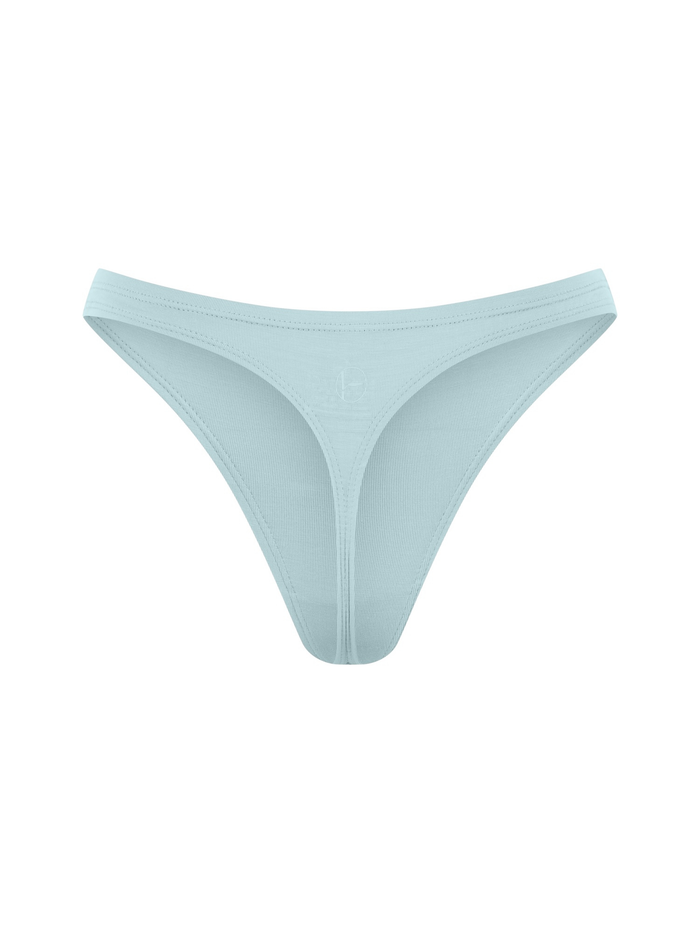 Light blue thong on a white background