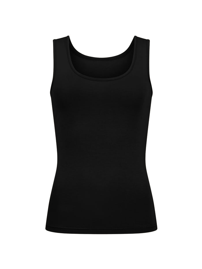 Black tank top on a white background