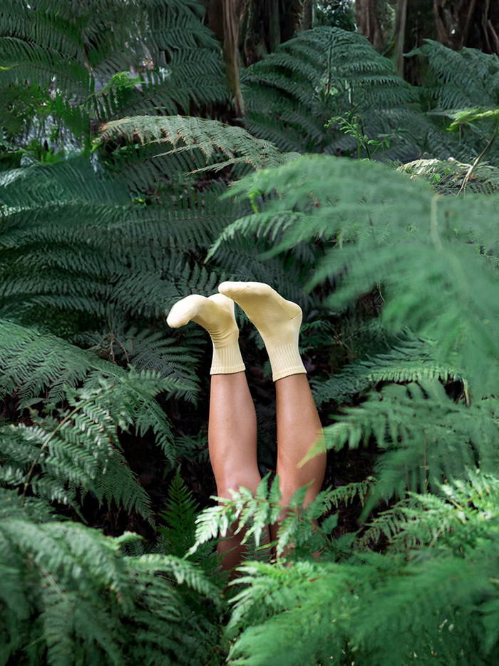 Bamboo Crew Socks - Lemon