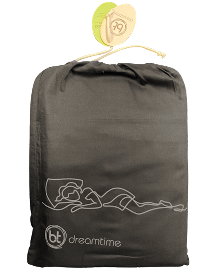 Bamboo queen bed duvet cover in dark  grey 'slate', bamboo bedding