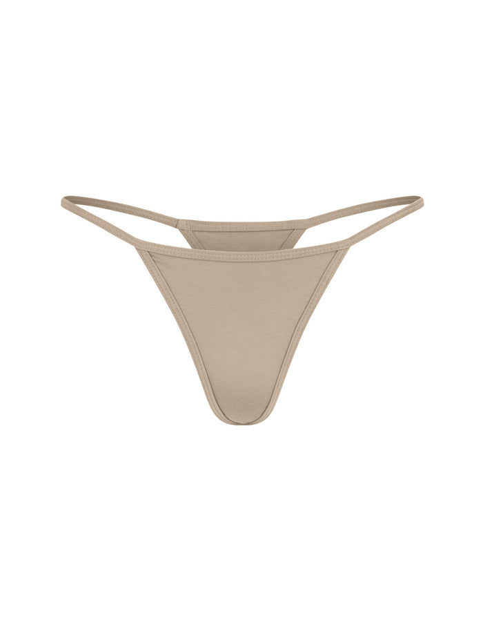 caramel barely there, string style g-string, women's bamboo underwear