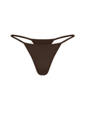 Brown barely there, string style g-string, women's bamboo underwear