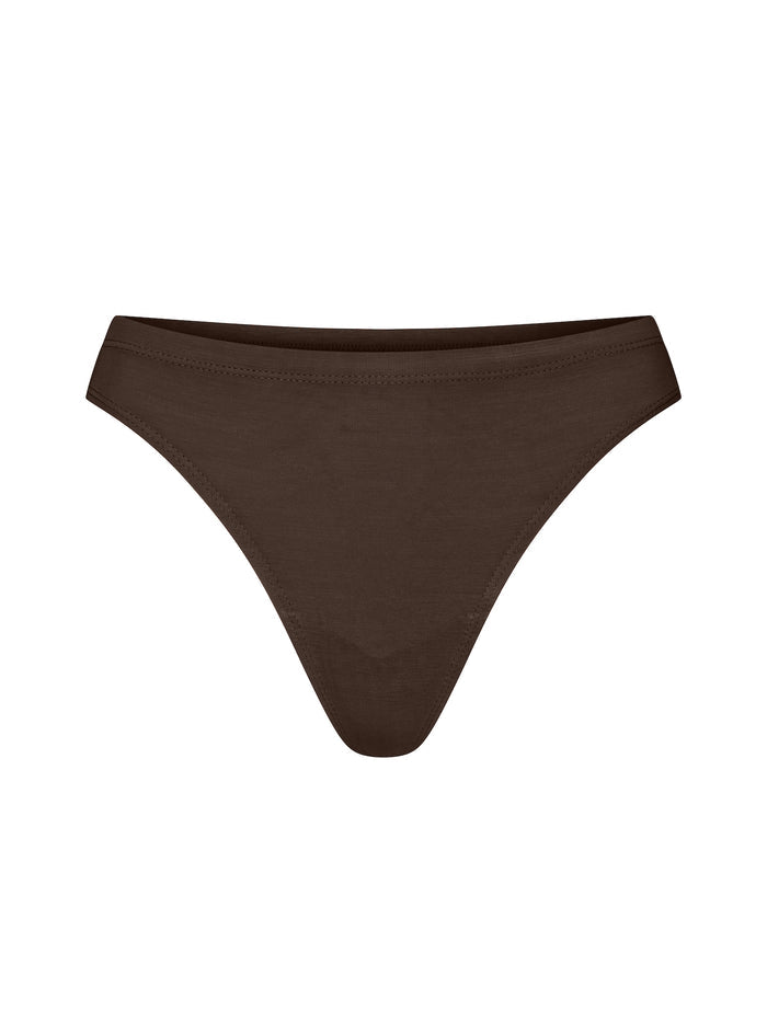 Cocoa brown hip g-string, women's bamboo clothing